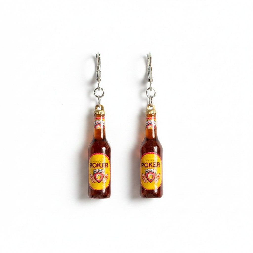 Aretes Cerveza poker