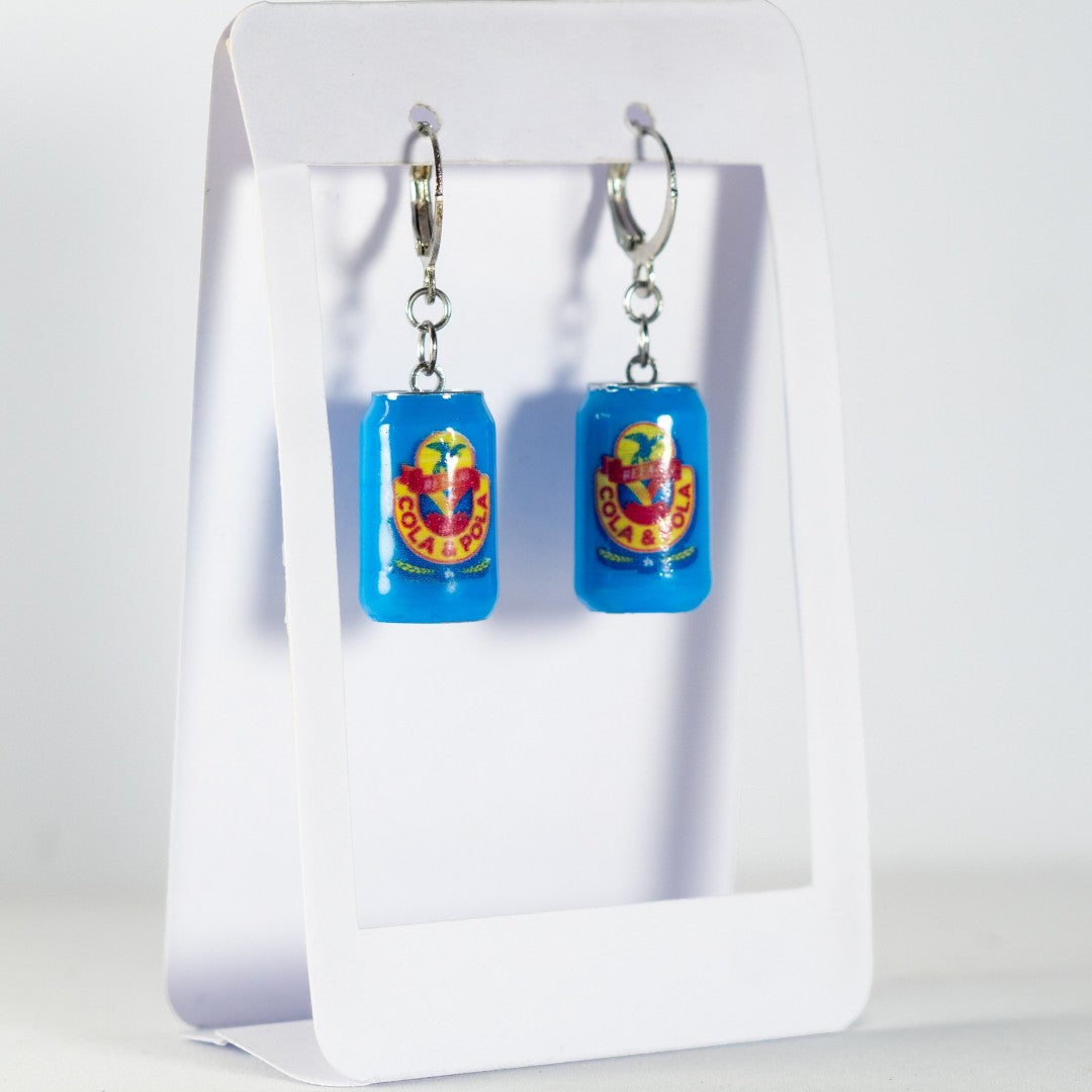 Aretes Cola y pola en lata